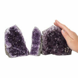 2.29kg Amethyst Crystal Geode Specimen Set 3 Pieces DN1473 5 Amethyst Crystal Geode Specimen Set DN1473 | Himalayan Salt Factory