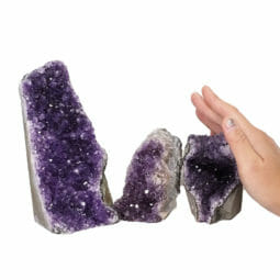 2.18kg Amethyst Crystal Geode Specimen Set 3 Pieces DN1474 5 Amethyst Crystal Geode Specimen Set DN1474 | Himalayan Salt Factory