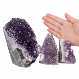 2.37kg Amethyst Crystal Geode Specimen Set 3 Pieces DN1479 5 Amethyst Crystal Geode Specimen Set DN1479 | Himalayan Salt Factory
