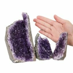 2.20kg Amethyst Crystal Geode Specimen Set 3 Pieces DN1480 5 Amethyst Crystal Geode Specimen Set DN1480 | Himalayan Salt Factory