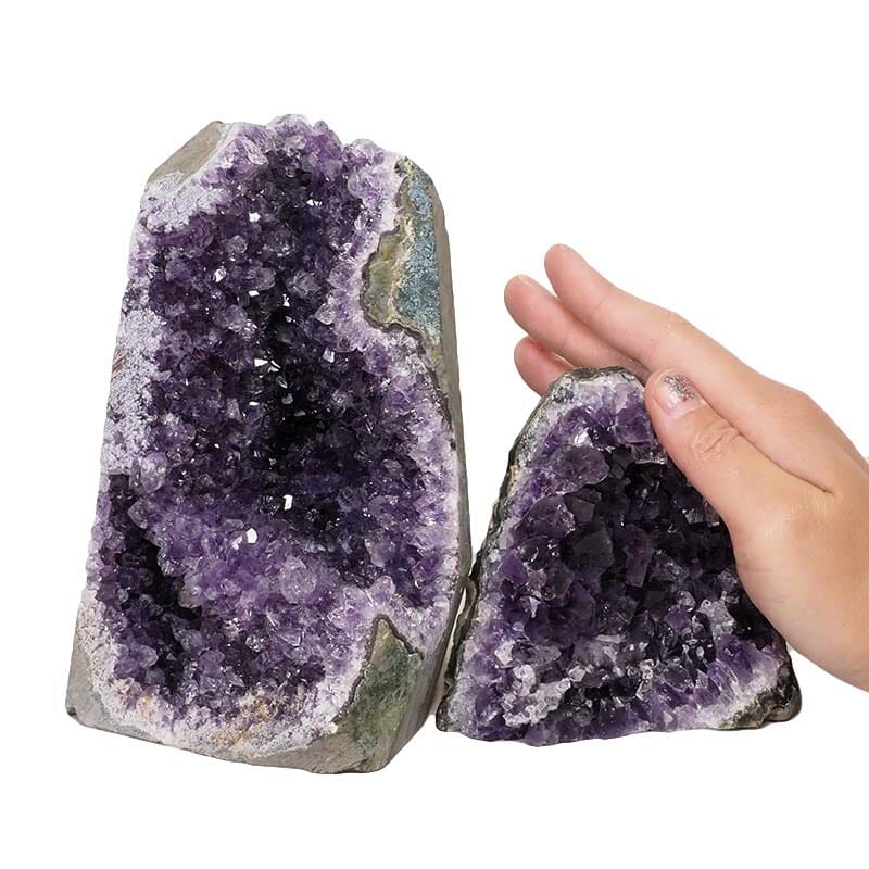 2.22kg Amethyst Crystal Geode Specimen Set 2 Pieces DN1483 4 Amethyst Crystal Geode Specimen Set DN1483 | Himalayan Salt Factory