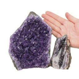 2.07kg Amethyst Crystal Geode Specimen Set 2 Pieces DN1486 5 Amethyst Crystal Geode Specimen Set DN1486 | Himalayan Salt Factory