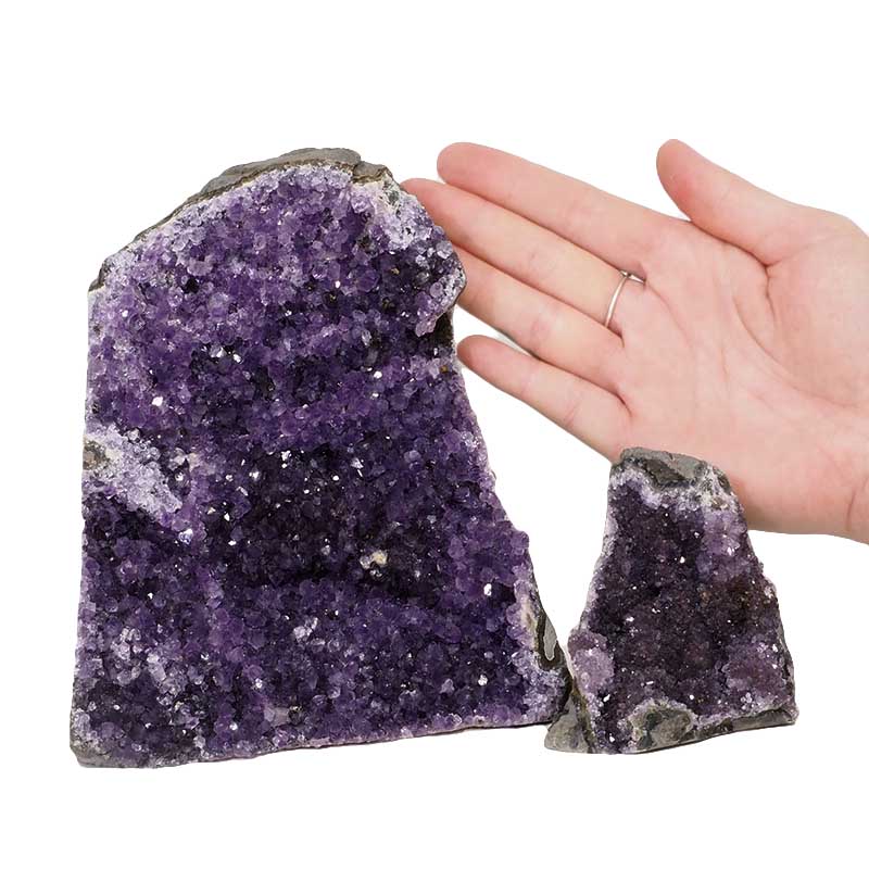 2.23kg Amethyst Crystal Geode Specimen Set 2 Pieces DN1487 4 Amethyst Crystal Geode Specimen Set DN1487 | Himalayan Salt Factory