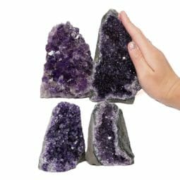 2.51kg Amethyst Crystal Geode Specimen Set 4 Pieces DN1492 5 Amethyst Crystal Geode Specimen Set DN1492 | Himalayan Salt Factory