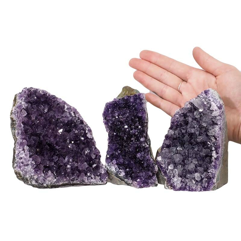 2.21kg Amethyst Crystal Geode Specimen Set 3 Pieces DN1493 4 Amethyst Crystal Geode Specimen Set DN1493 | Himalayan Salt Factory