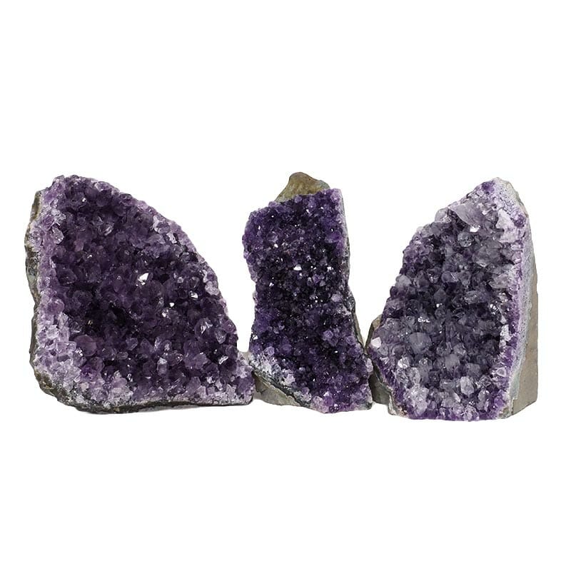 2.21kg Amethyst Crystal Geode Specimen Set 3 Pieces DN1493 3 Amethyst Crystal Geode Specimen Set DN1493 | Himalayan Salt Factory