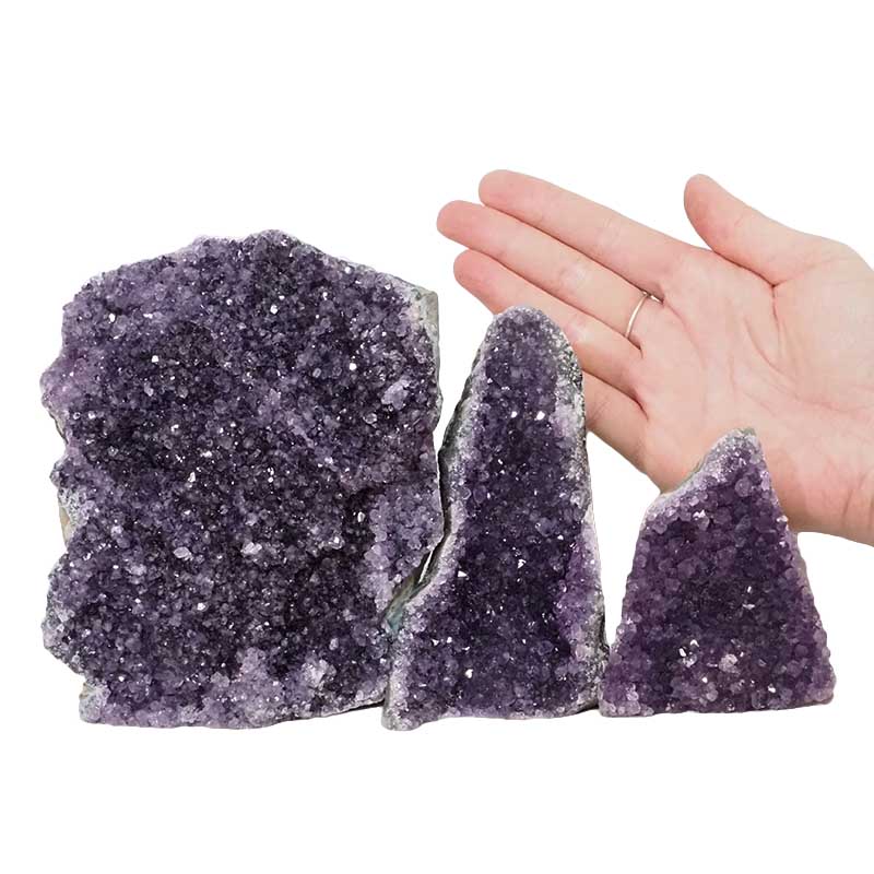 2.13kg Amethyst Crystal Geode Specimen Set 3 Pieces DN1506 4 Amethyst Crystal Geode Specimen Set DN1506 | Himalayan Salt Factory