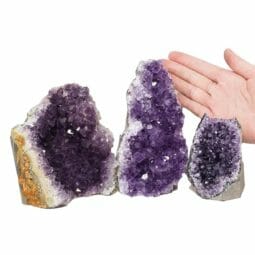 2.20kg Amethyst Crystal Geode Specimen Set 3 Pieces DN1510 5 Amethyst Crystal Geode Specimen Set DN1510 | Himalayan Salt Factory
