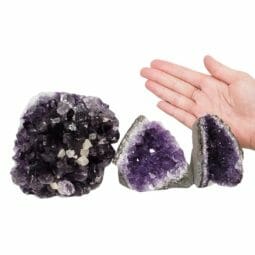 2.19kg Amethyst Crystal Geode Specimen Set 3 Pieces DN1512 5 Amethyst Crystal Geode Specimen Set DN1512 | Himalayan Salt Factory