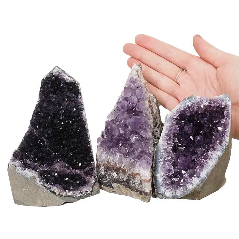2.32kg Amethyst Crystal Geode Specimen Set 3 Pieces DN1519 4 Amethyst Crystal Geode Specimen Set DN1519 | Himalayan Salt Factory