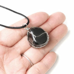 Hematite Wire Wrapped Pendant | Himalayan Salt Factory