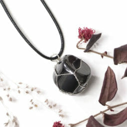 Hematite Wire Wrapped Pendant | Himalayan Salt Factory
