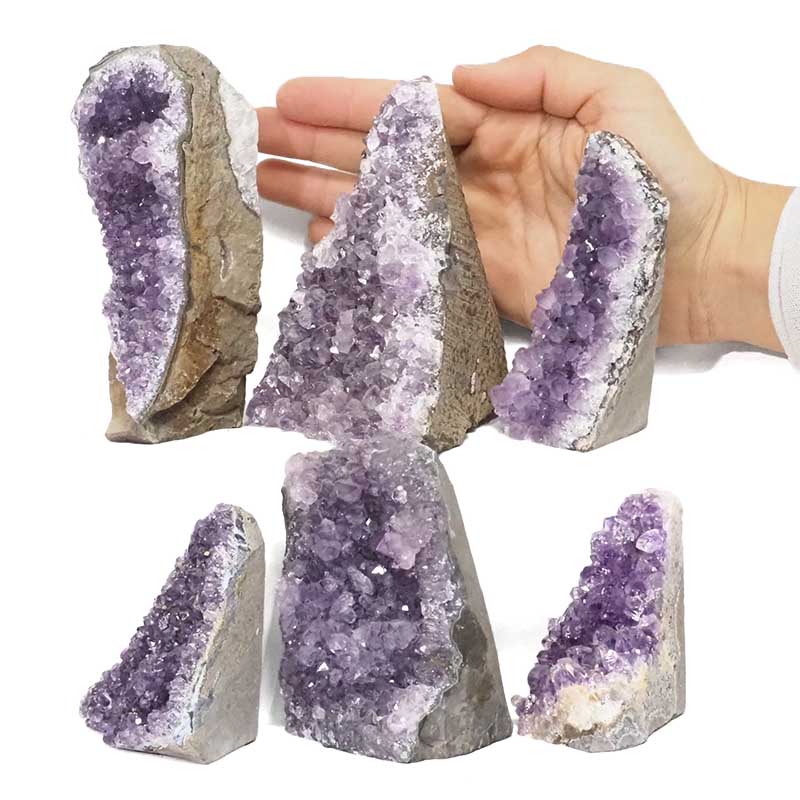 2.03kg Amethyst Mini Cluster Specimen Set 6 Pieces J1802 4 2.03kg Amethyst Mini Cluster Specimen Set 6 Pieces J1802 | Himalayan Salt Factory