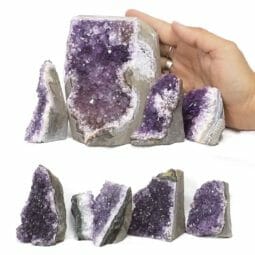 2.04kg Amethyst Mini Cluster Specimen Set 8 Pieces J1806 5 2.04kg Amethyst Mini Cluster Specimen Set 8 Pieces J1806 | Himalayan Salt Factory