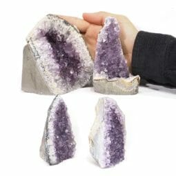 2.07kg Amethyst Mini Cluster Specimen Set 4 Pieces J1810 5 2.07kg Amethyst Mini Cluster Specimen Set 4 Pieces J1810 | Himalayan Salt Factory