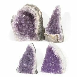 2.07kg Amethyst Mini Cluster Specimen Set 4 Pieces J1810 | Himalayan Salt Factory