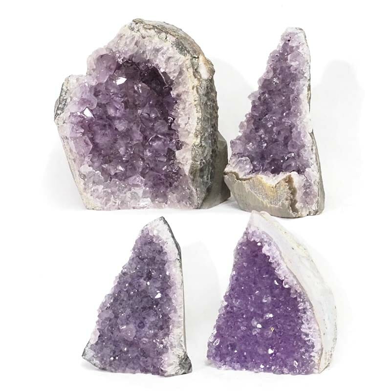 2.07kg Amethyst Mini Cluster Specimen Set 4 Pieces J1810 3 2.07kg Amethyst Mini Cluster Specimen Set 4 Pieces J1810 | Himalayan Salt Factory