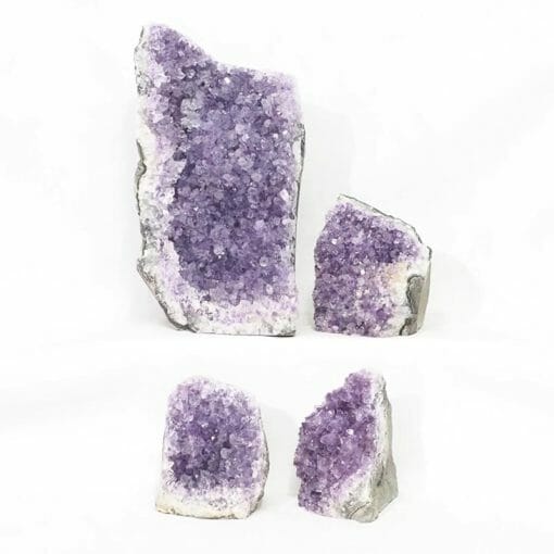 2.43kg Amethyst Mini Cluster Specimen Set 4 Pieces J1814 | Himalayan Salt Factory