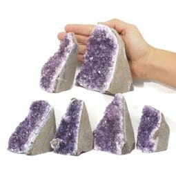2.17kg Amethyst Mini Cluster Specimen Set 6 Pieces J1819 | Himalayan Salt Factory