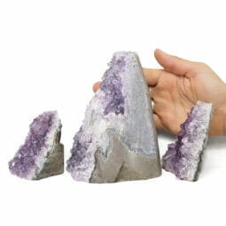 2.17kg Amethyst Mini Cluster Specimen Set 3 Pieces J1822 5 2.17kg Amethyst Mini Cluster Specimen Set 3 Pieces J1822 | Himalayan Salt Factory