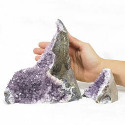 2.24kg Amethyst Mini Cluster Specimen Set 2 Pieces J1824 | Himalayan Salt Factory
