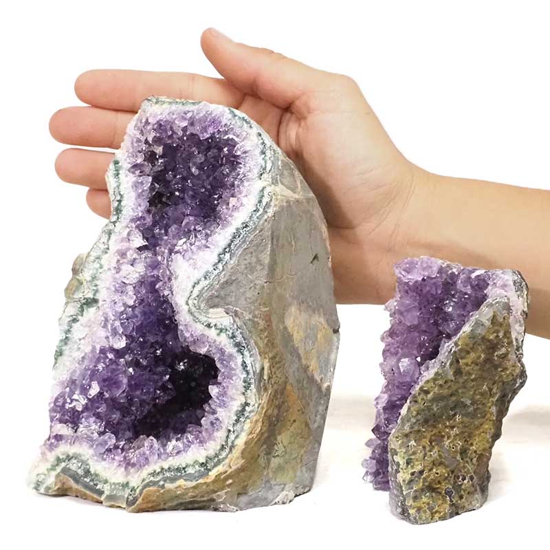 2.11kg Amethyst Mini Cluster Specimen Set 2 Pieces J1825 4 2.11kg Amethyst Mini Cluster Specimen Set 2 Pieces J1825 | Himalayan Salt Factory