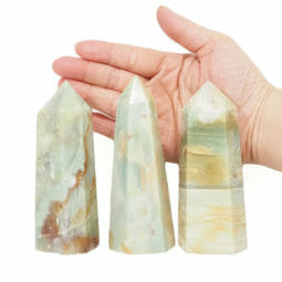Natural Amazonite Terminated Point Set 3 DS1708 | Himalayan Salt Factory