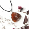 Natural Carnelian Wire Wrapped Pendant | Himalayan Salt Factory