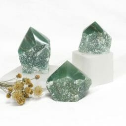 Natural Green Quartz Rough Point Set 3 | Himalayan Salt Factory