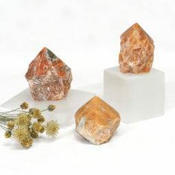 Natural Orchid Calcite Rough Point Set 3 | Himalayan Salt Factory