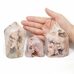 0.93kg Natural Pink Amethyst Terminated Point Set 3 DS1811 5 Natural Pink Amethyst Terminated Point Set 3 DS1811 | Himalayan Salt Factory