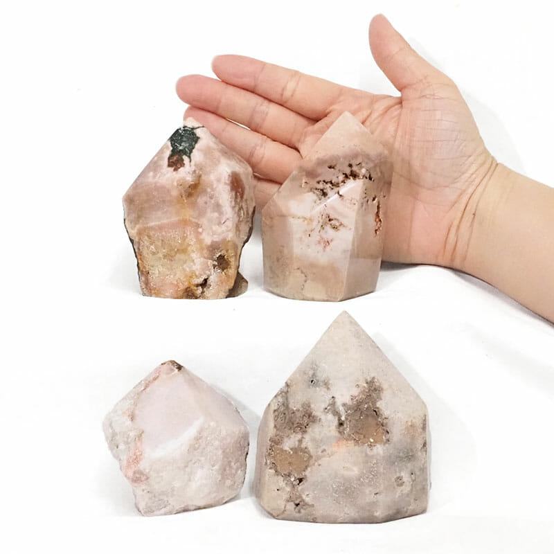 1.33kg Natural Pink Amethyst Terminated Point Set 4 DS1810 4 Natural Pink Amethyst Terminated Point Set 4 DS1810 | Himalayan Salt Factory