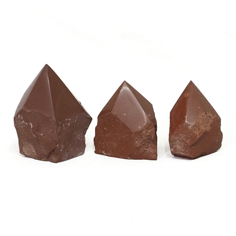 Natural Red Jasper Rough Point Set 3 4 Natural Red Jasper Rough Point Set 3 | Himalayan Salt Factory