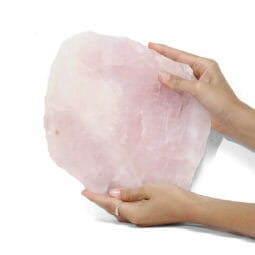 1.85kg Natural Rose Quartz Polished Slab Plate J1838 | Himalayan Salt Factory
