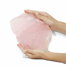 1.09kg Natural Rose Quartz Polished Slab Plate J1839 | Himalayan Salt Factory