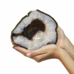 2.13kg Natural Agate Crystal Polished Bowl J1852 | Himalayan Salt Factory
