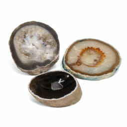 1.97kg Natural Agate Crystal Polished Bowl J1855 | Himalayan Salt Factory