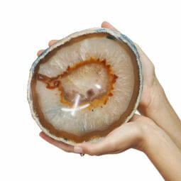 1.97kg Natural Agate Crystal Polished Bowl J1855 | Himalayan Salt Factory