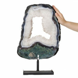 9.15kg Natural Brazil Amethyst Geode Slice DK543 | Himalayan Salt Factory