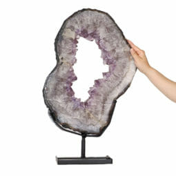 11.90kg Natural Brazil Amethyst Geode Slice DK545 | Himalayan Salt Factory
