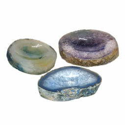 Agate Crystal Polished Bowl N1707 | Himalayan Salt Factory