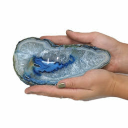 Agate Crystal Polished Bowl N1709 | Himalayan Salt Factory