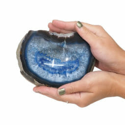 Agate Crystal Polished Bowl N1720 | Himalayan Salt Factory