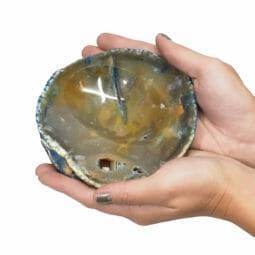 Agate Crystal Polished Bowl N1759 | Himalayan Salt Factory