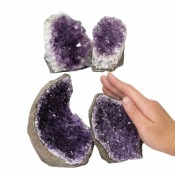 2.24kg Amethyst Crystal Geode Specimen Set 4 Pieces DN1528 5 Amethyst Crystal Geode Specimen Set DN1528 | Himalayan Salt Factory