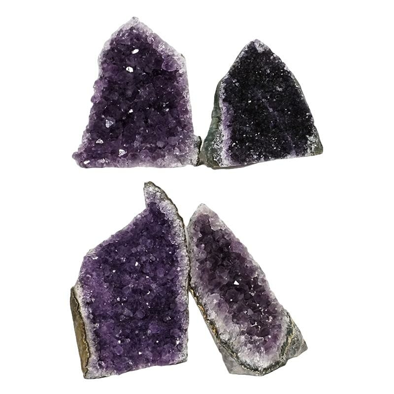2.08kg Amethyst Crystal Geode Specimen Set 4 Pieces DN1529 3 Amethyst Crystal Geode Specimen Set DN1529 | Himalayan Salt Factory