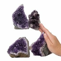 2.10kg Amethyst Crystal Geode Specimen Set 4 Pieces DN1530 5 Amethyst Crystal Geode Specimen Set DN1530 | Himalayan Salt Factory