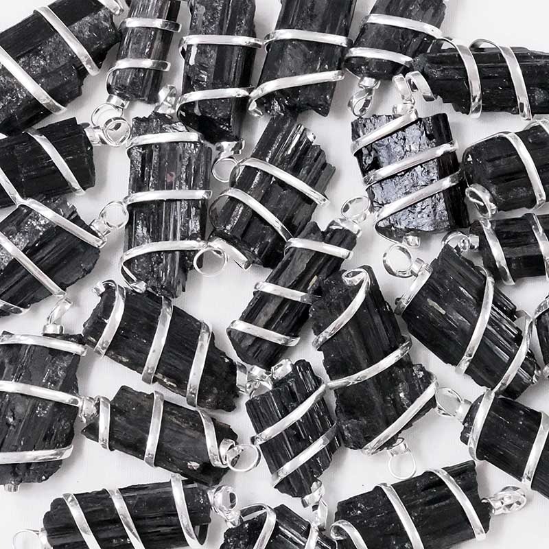 Black Tourmaline Spiral SP Pendant 5 Black Tourmaline Spiral SP Pendant | Crystal Factory