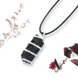 Black Tourmaline Spiral SP Pendant | Crystal Factory