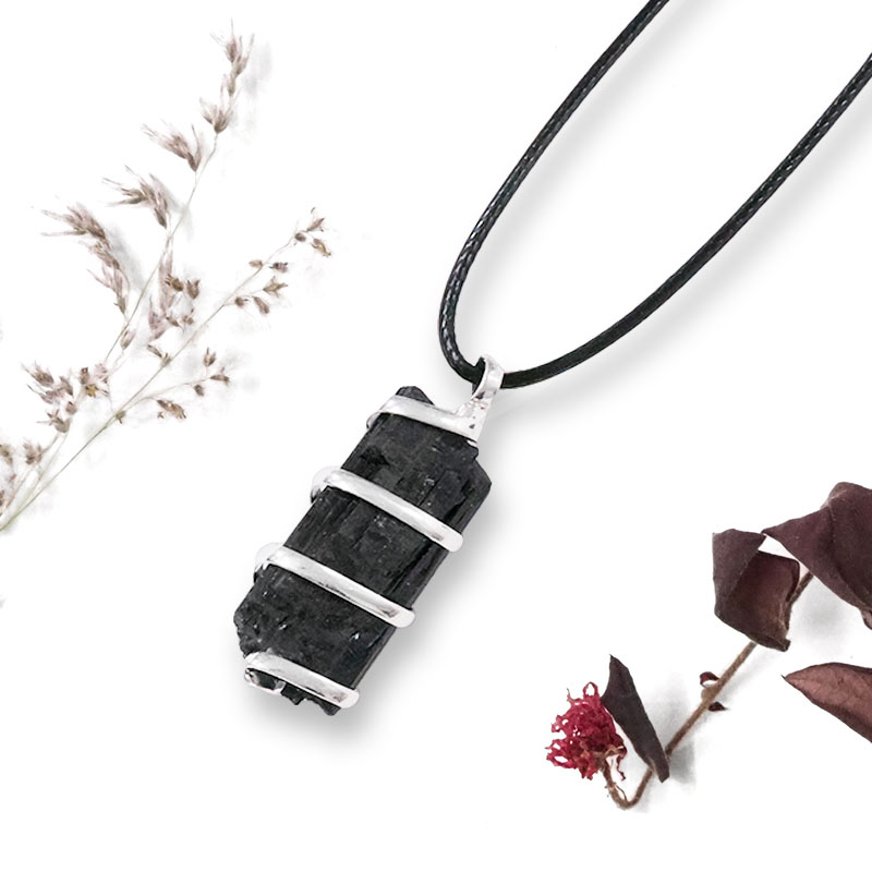 Black Tourmaline Spiral SP Pendant 3 Black Tourmaline Spiral SP Pendant | Crystal Factory